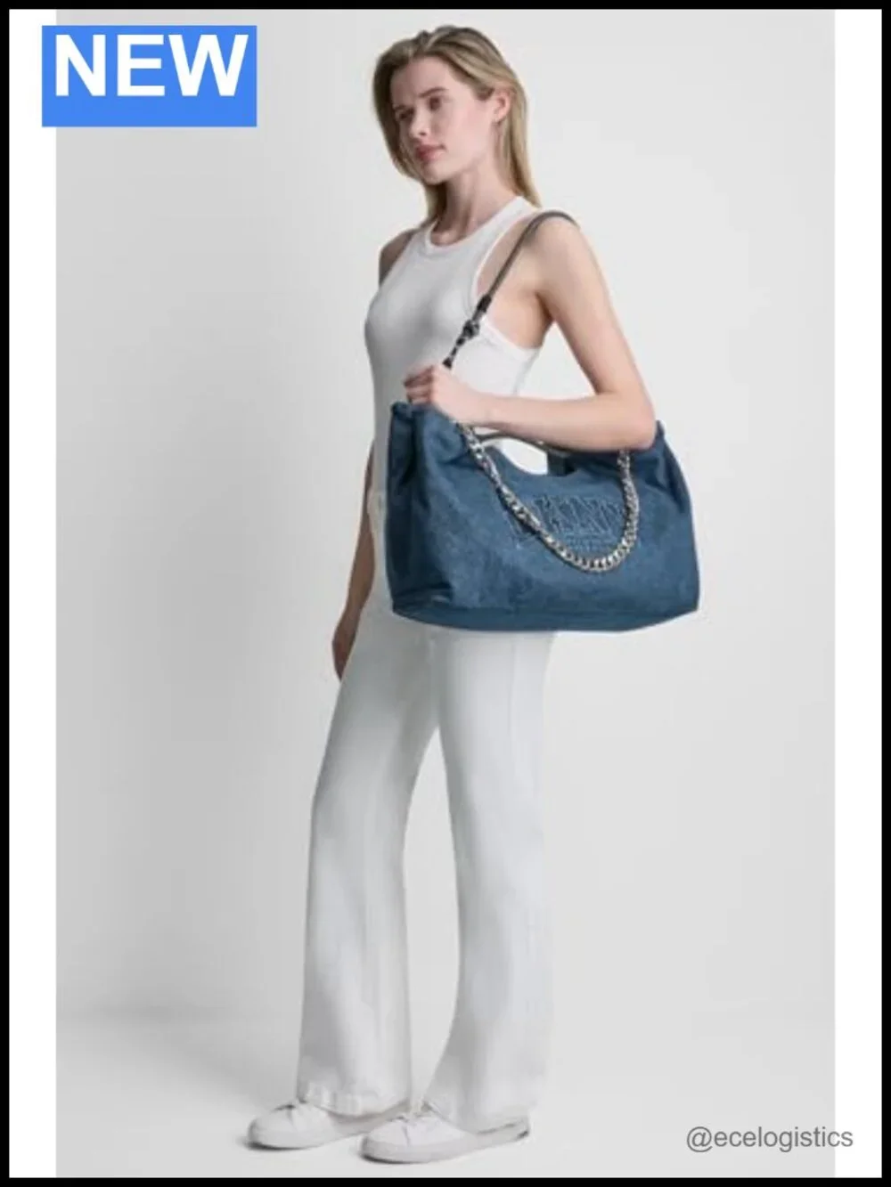 Large Cotton Hobo Tote Bag Top Handle 3 Compartments Magnetic Closure
